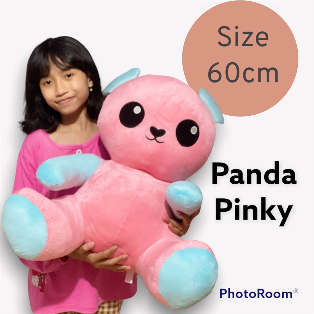 BONEKA PANDA PINK LUCU 60CM BERLABEL SNI