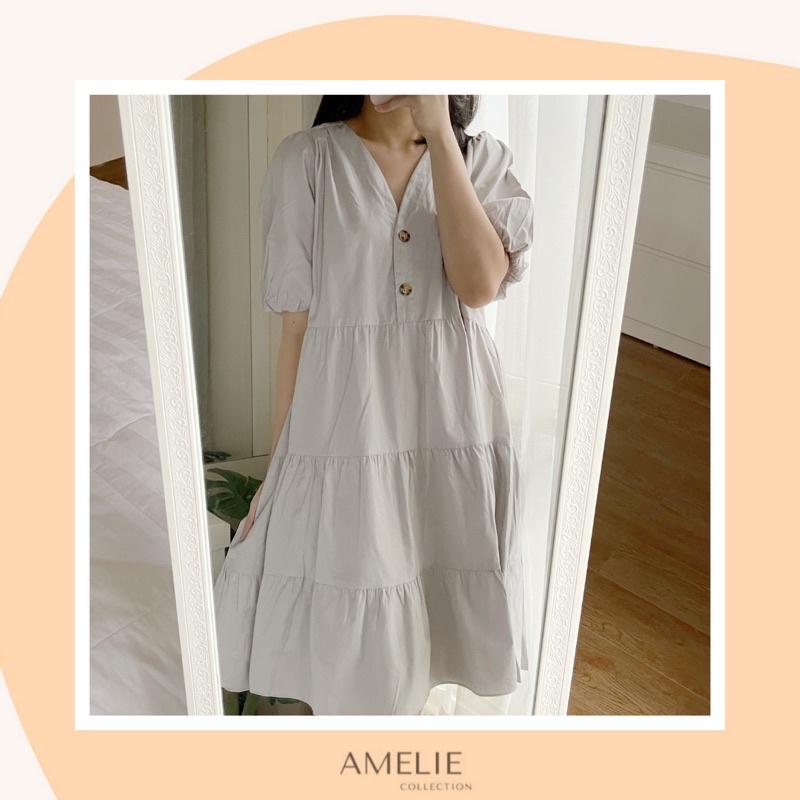 MERRY DRESS- layer tiered dress cotton busui bumil