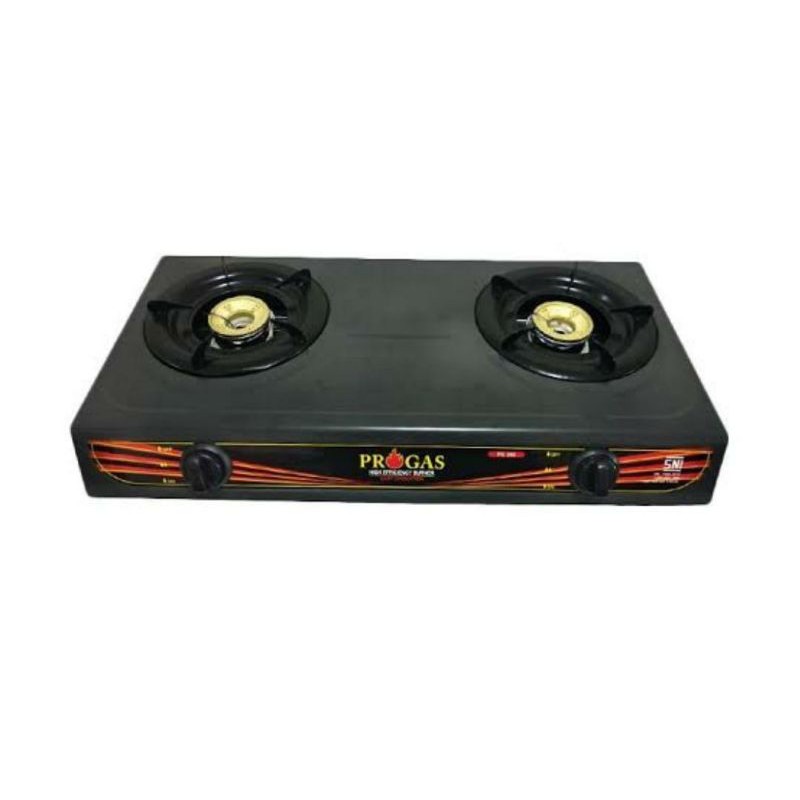 KOMPOR GAS 2 TUNGKU PROGAS PG 269 C/KOMPOR GAS TEFLON TAHAN KARAT MURAH DESAIN ELEGAN