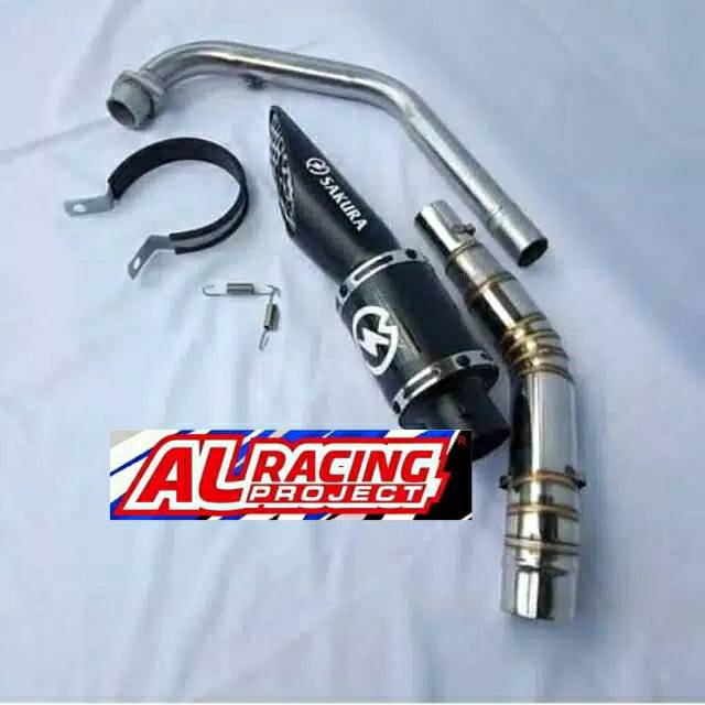Knalpot sakura suara gahar. Cocok untuk R15 cbr vixion.x aber dll
