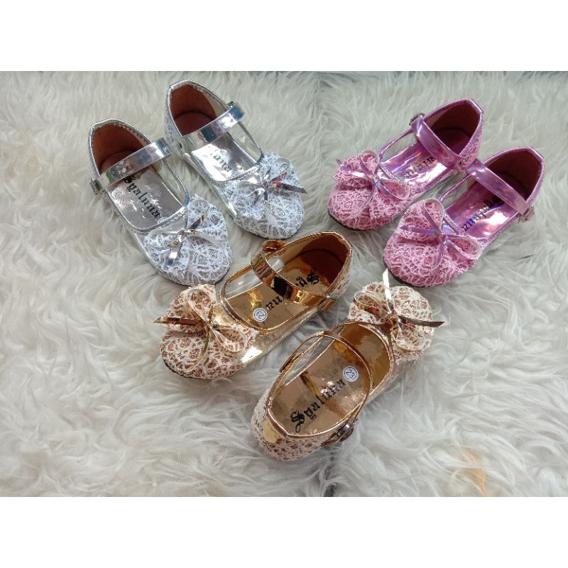 khainuna flatshoes kaca brukat kilat milenium  size 22 25 26-30