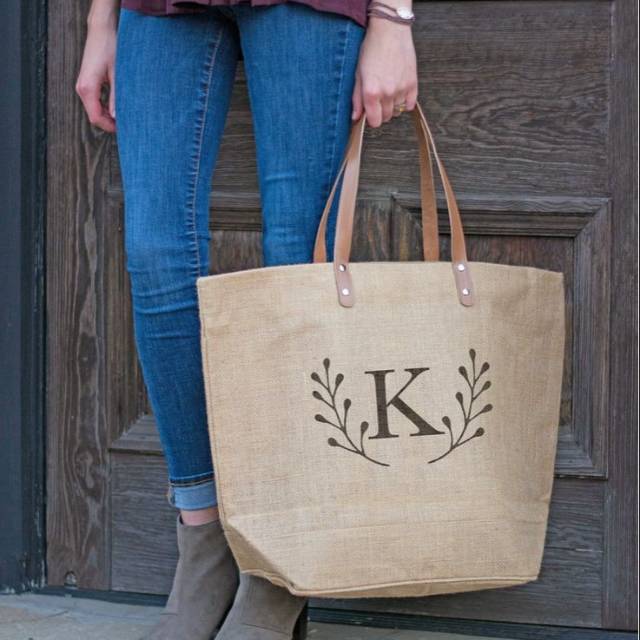 tas goni custom nama / tas jute / tas burlap / jute bag / tote bag (custom nama)