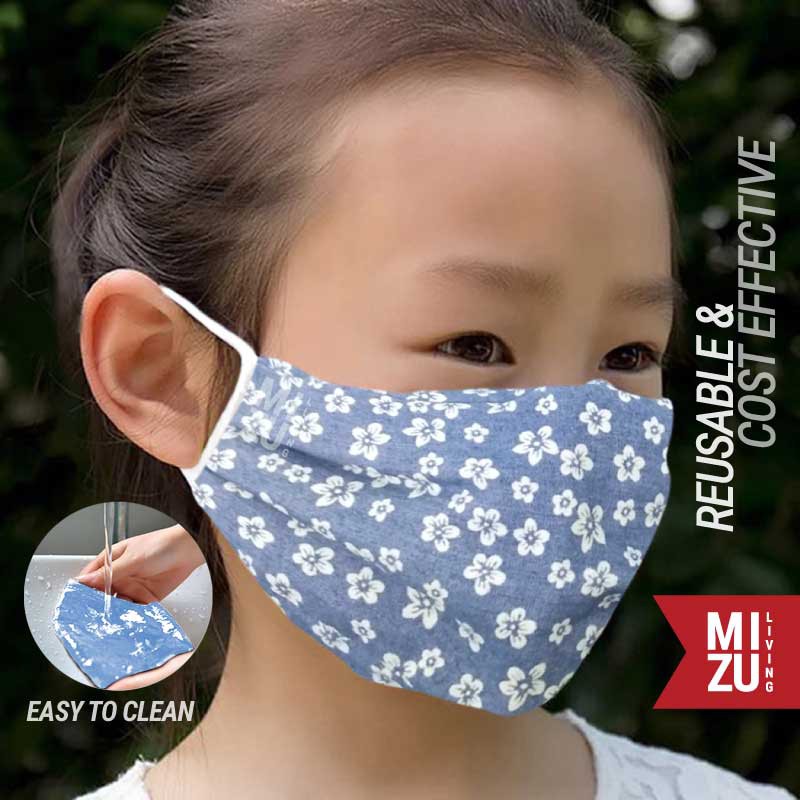 [SALE] MIZU CLASSICA KIDS Cloth Face Mask Masker Anak Kain Corak 3 Ply Sarung Filter NON-MEDIS