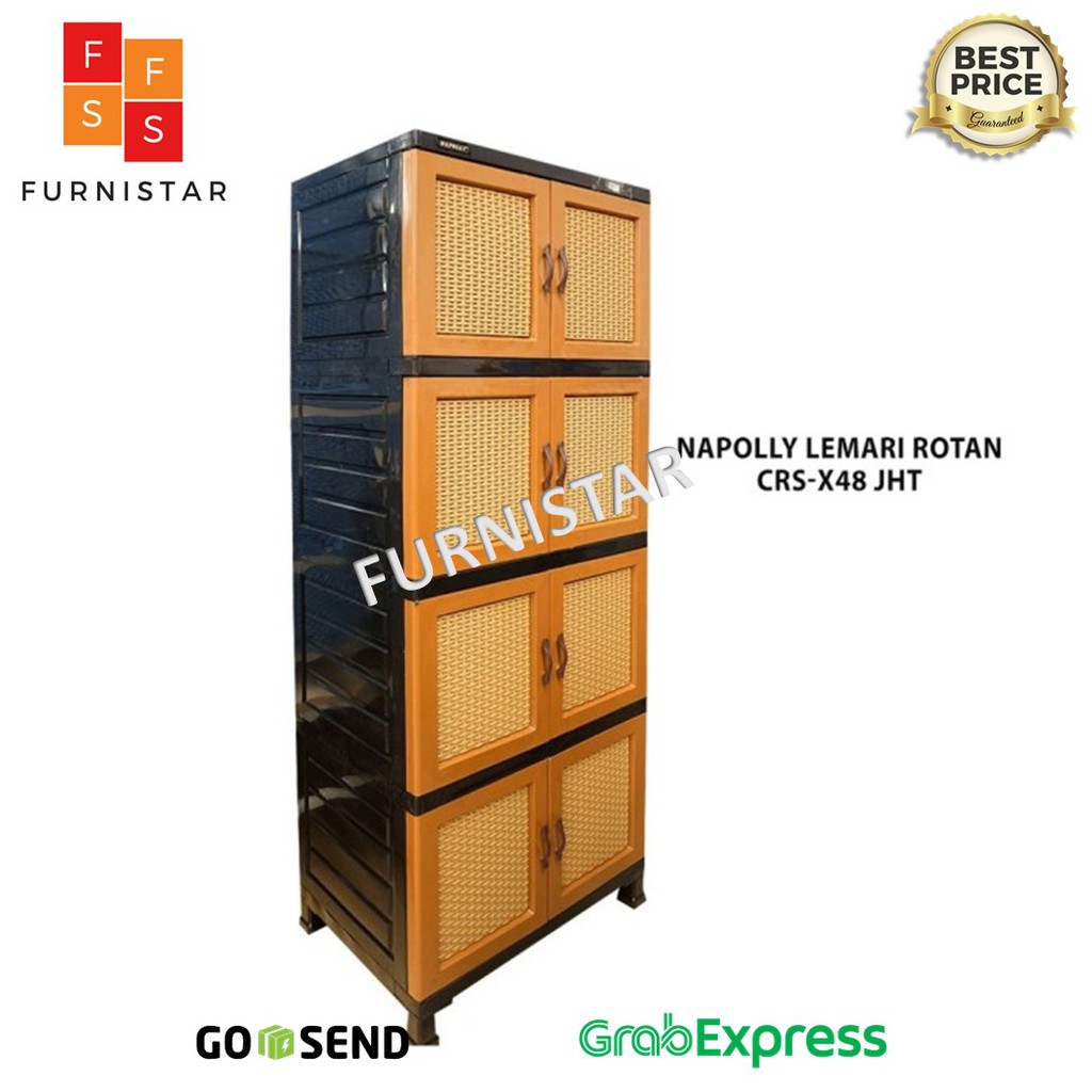 LEMARI PAKAIAN ROTAN NAPOLLY/LEMARI ROTAN SINTETIS NAPOLLY CRS X48