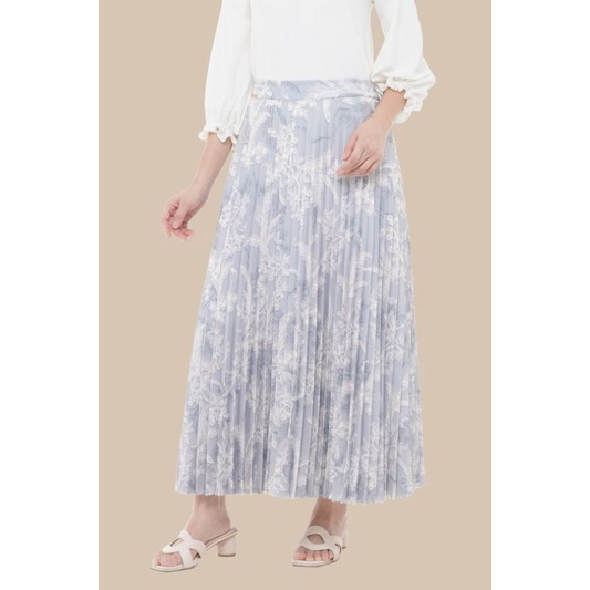 Ruby Blouse Dress Classic Blue, Pleated Skirt Ocean Mist XL-XXL