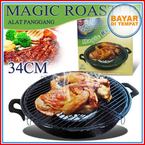 MASPION MAGIC ROASTER PANGGANGAN PUTAR PANGGANGAN SATE PANGGANGAN AYAM PANGGANGAN IKAN LAPIS ENAMEL