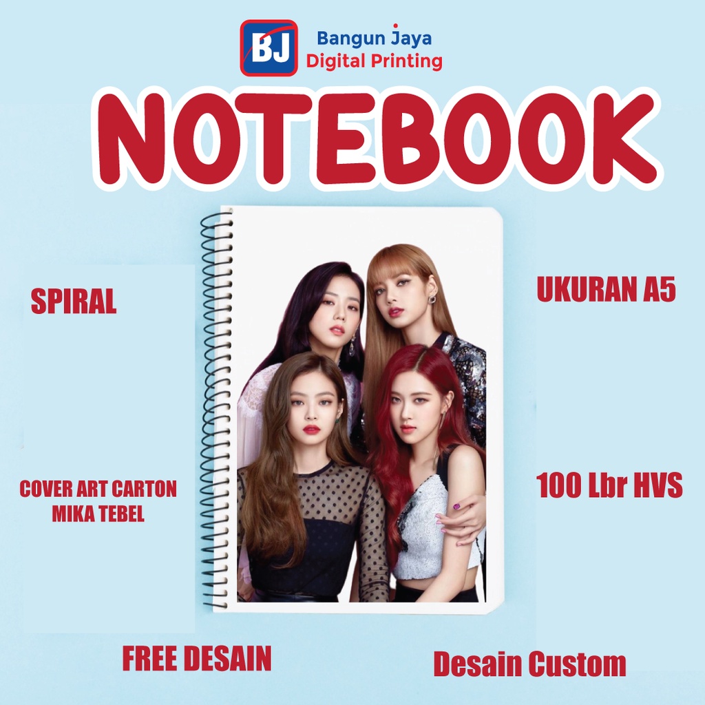 

Notebook A5 SPIRAL MIKA TEBEL ISI 100 HVS POLOS DESAIN CUTOM