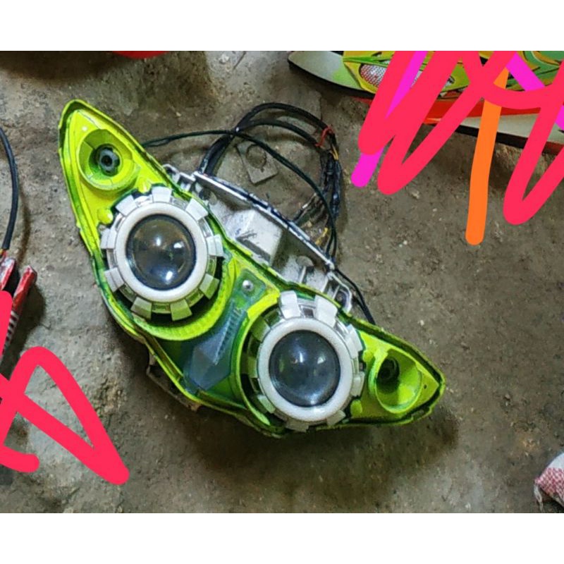 reflektor set lampu proji jupiter Z burhan