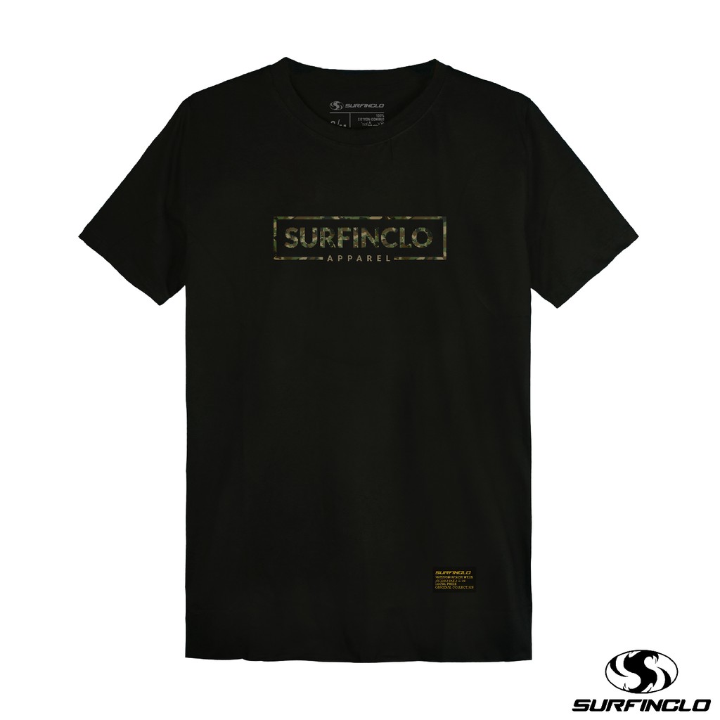 Surfinclo T-Shirt Black &amp; White Front Logo 03