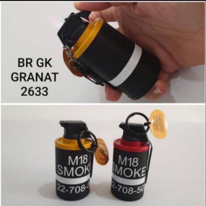 Korek Api Gas Unik Model Granat Smoke Bom M18 - Mancis UnikGranat 2633