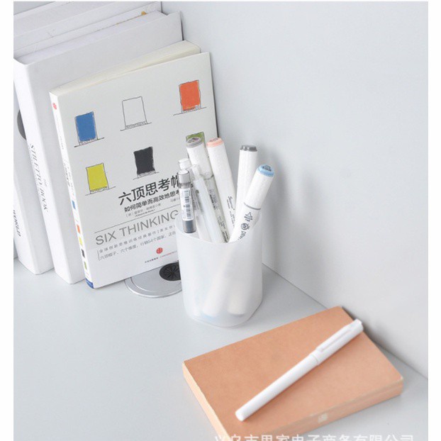 

Creative Transparent Plastic Round Pen Holder Tabung Pensil Transparan