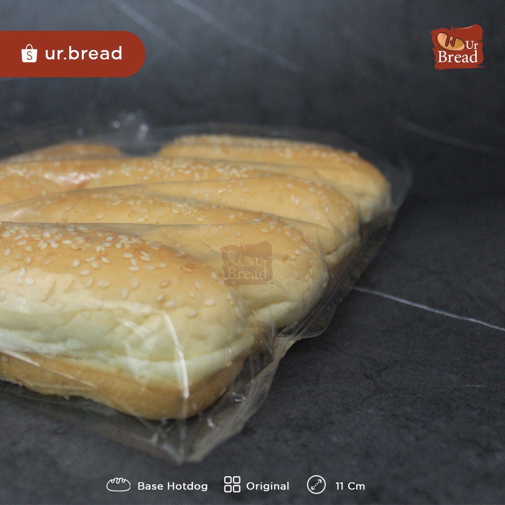 Roti Hotdog Original 11cm isi 5 | Base Hotdog (Long Burger) 11cm