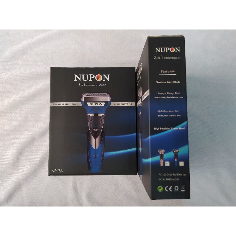 Shaver NUPON NP-73 Multifungsi 3in1 Rechargeable Cukur Rambut Portable - Midnight Blue NP-73