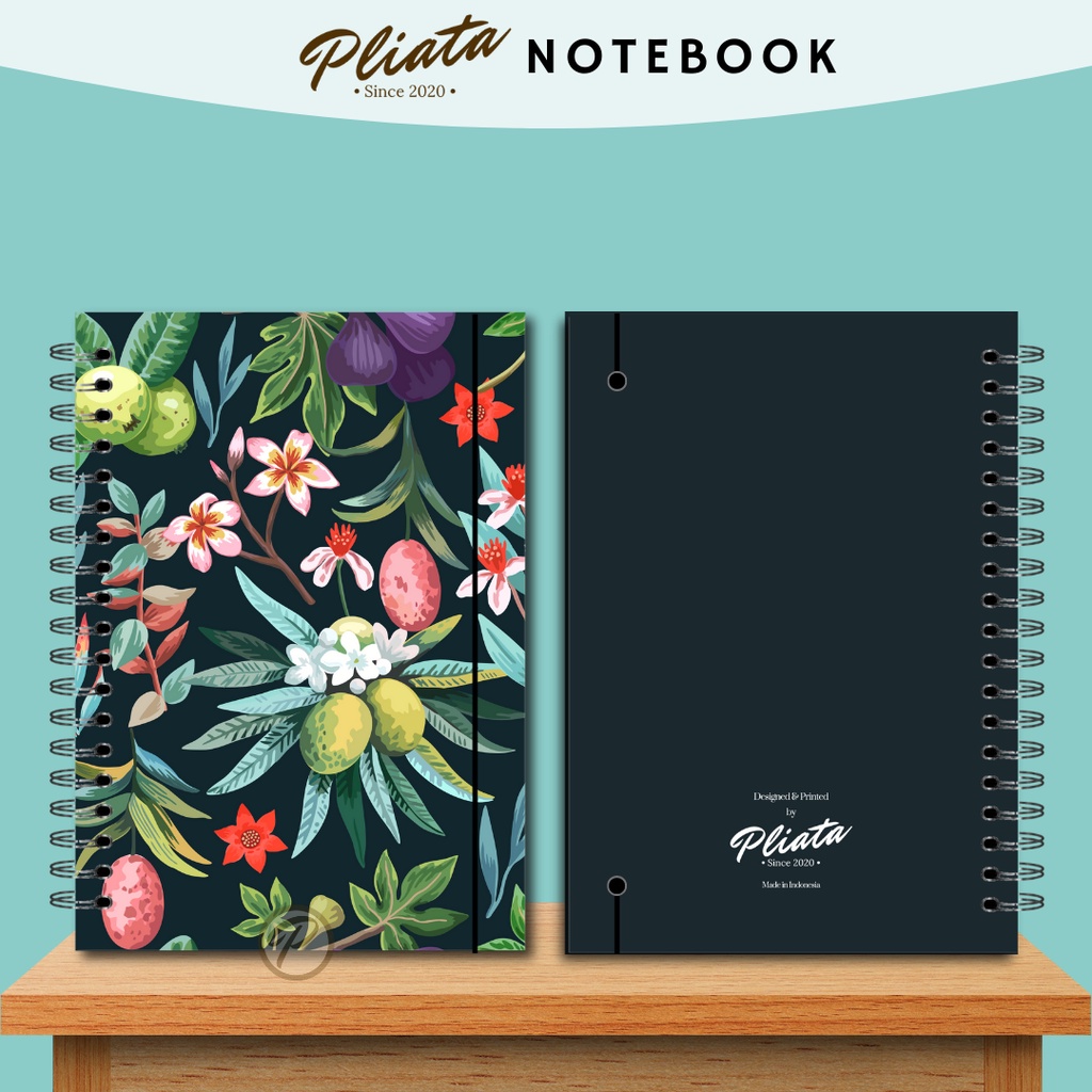 PLIATA NOTEBOOK SPIRAL - (PN58) Floral 2 - Softcover Doft Aesthetic Book Buku Tulis