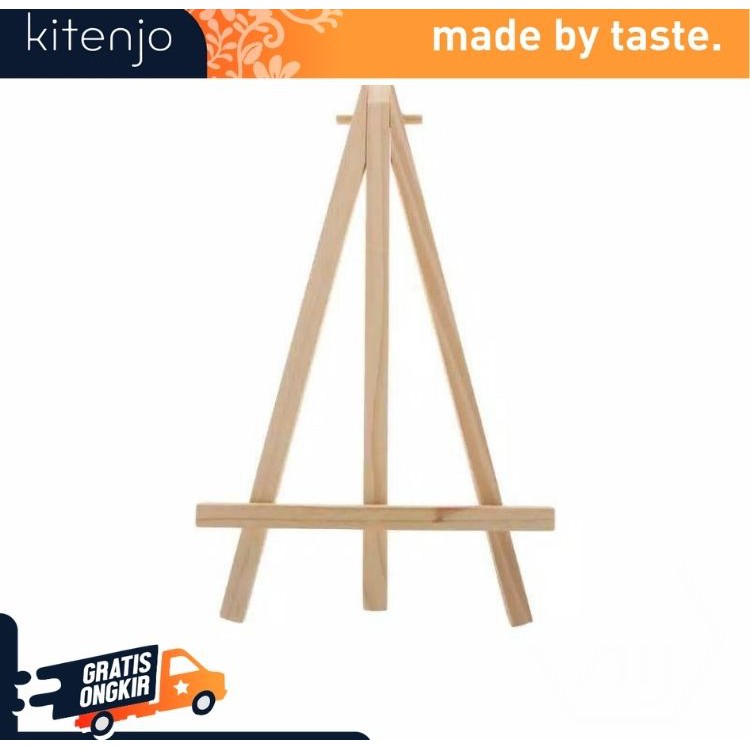 KITENJO STANDING FRAME FOTO BAHAN KAYU - TRIPOD UNTUK PENYANGGA FRAME FOTO BAHAN KAYU UNIK