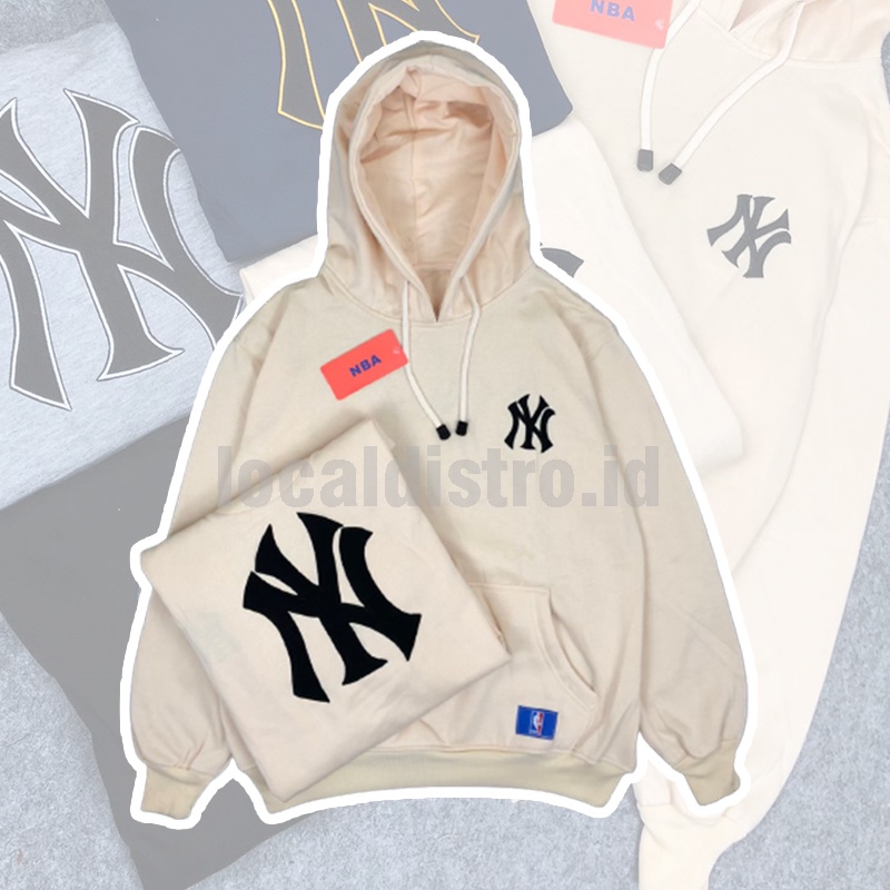 Sweater Hoodie NYC Bordir US American Basket Ball Full Teks Bordir Depan Belakang / Jaket NYC Bordir