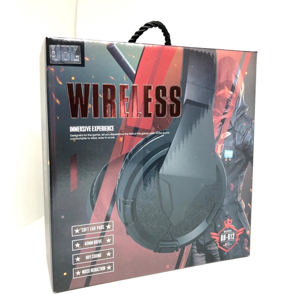 Gaming headset bluetooth wireless BB812/BB-812 handphone handsfree bando game handset stereo bass headphone