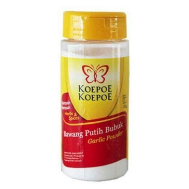 

Koepoe Koepoe Bawang Putih Bubuk / Garlic Powder 130gr / Bubuk Bawang Putih Cap Kupu Kupu