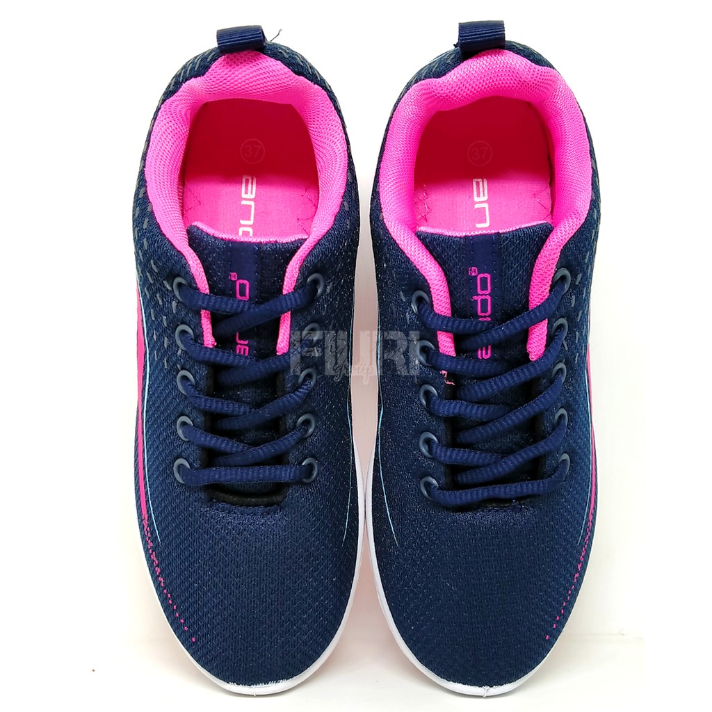 FIURI - ANDO ORIGINAL - ANNIE 37-40 NAVY PINK - SEPATU SNEAKERS SPORT KANVAS SOL KARET ANAK PEREMPUAN - SEPATU KETS FASHION TRENDY WANITA DEWASA - SEPATU OLAHRAGA LARI FITNES SENAM KERJA KULIAH BERTALI CEWEK MURAH PROMO DISKON BONUS KAOS KAKI