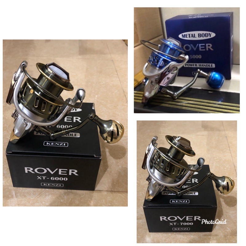 Fishing Reel Full Body Metal Alluminium Body Power Handle Kenzi Rover 6000 ; 7000