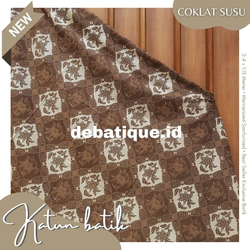 Kain Katun Batik Solo Premium Coklat susu