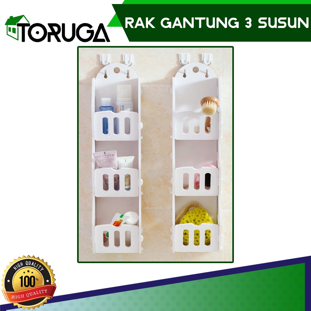 Rak Organizer Gantung Kosmetik Susun Serbaguna 3 in 1 Shabby Rak Vintage Hiasan Dinding Termurah