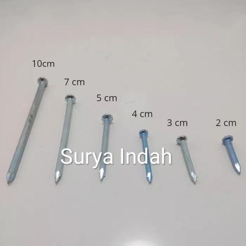 paku beton 7cm "Merabu" per dus Paku beton putih Galvanish