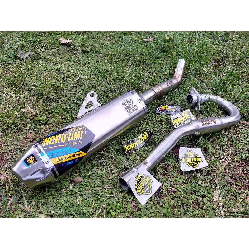 knalpot Norifumi Rocket 4 competition fullset PNP KLX-D tracker-BF-S-G/crf/wr155/custom Tiger,vixi,Fu,MP,Scorpio-3