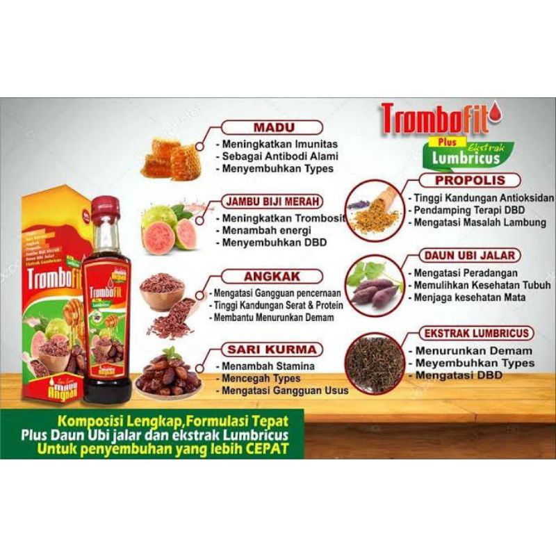 TROMBOFIT SARI KURMA ANGKAK PLUS LUMBRICUS