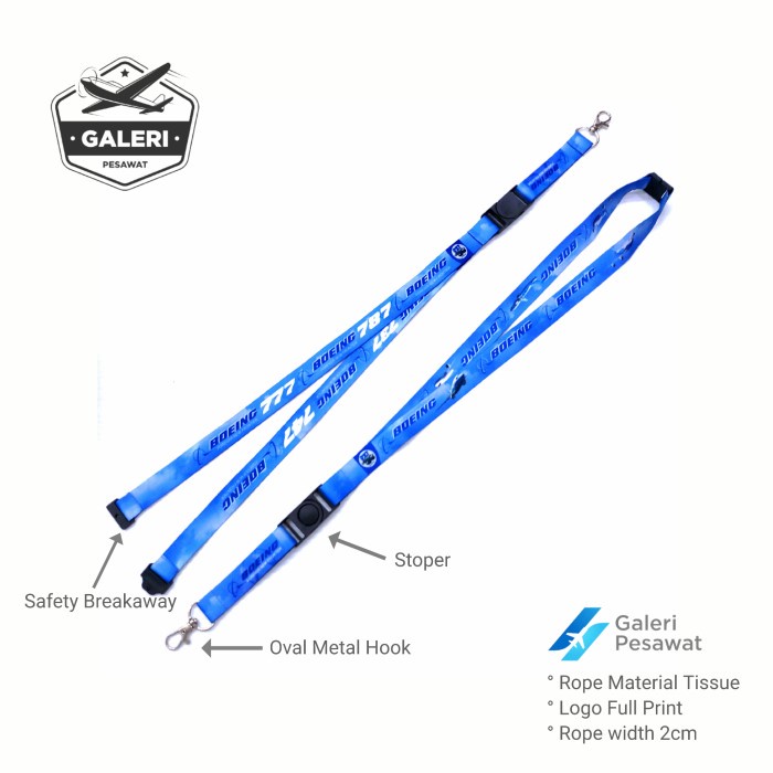 

Nikmati Lanyard / Gantungan Tali Id Card Boeing Berkualitas