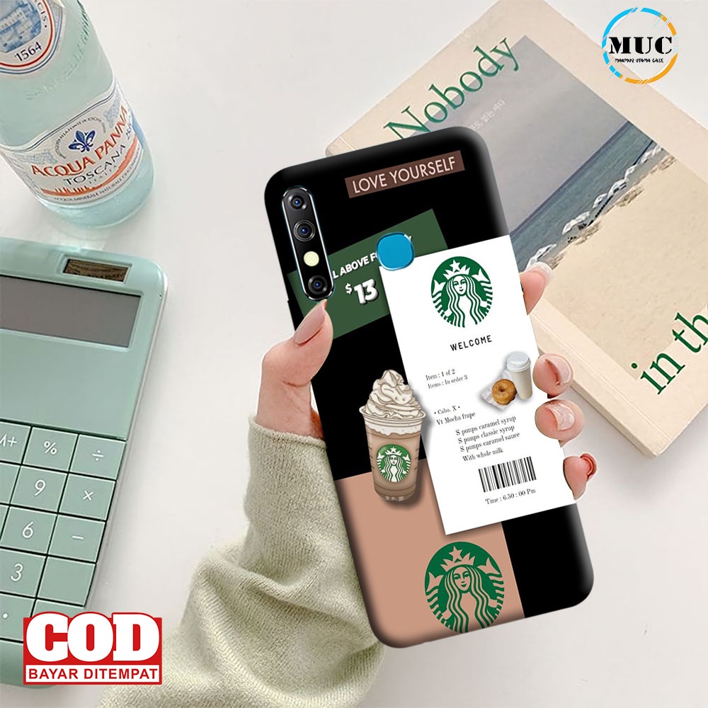 Case INFINIX HOT 8 / HOT 10 / HOT 11 / HOT 11S  [S,S] Hardcase 3D Fullprint Fashion Minuman Starbuck