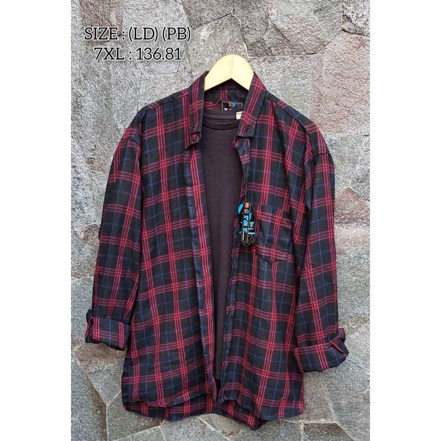 KEMEJA FLANEL PRIA JUMBO/KEMEJA PRIA SUPER JUMBO/KEMEJA PRIA WANITA BIGSIZE 5XL 6XL 7XL/(COD) / KEME