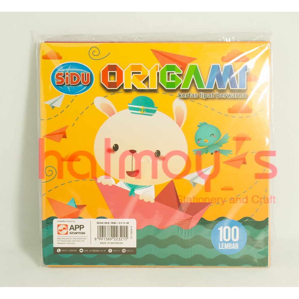 

KERTAS ORIGAMI / LIPAT SIDU (SINAR DUNIA / SIDU ) 16 CM X 16 CM ( 100 LEMBAR MIX COLOR )