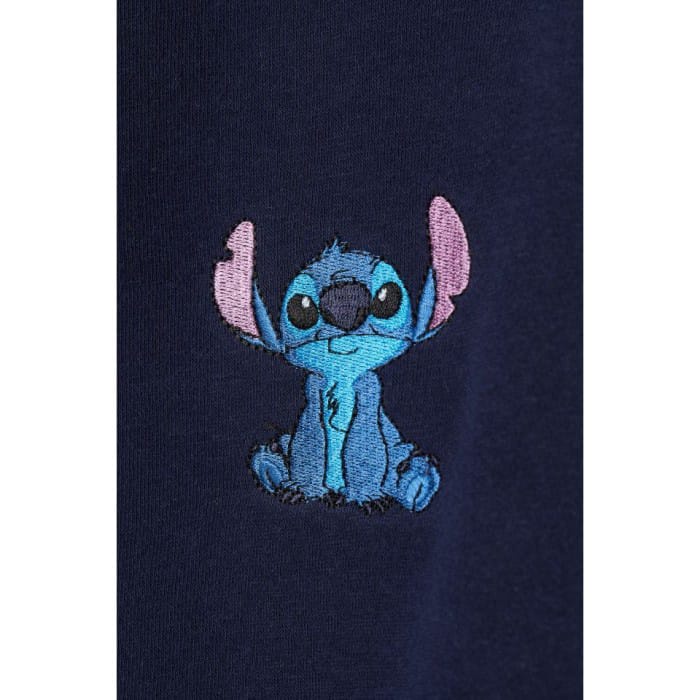 CREWNECK WANITA LITTLE STICH BORDIR /// ATASAN FLEECE TEBAL HALUS KEKINIAN TERBARU''