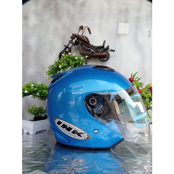 HELM INK CENTRO SNI WARNA LENGKAP fre kardus-Biru tua