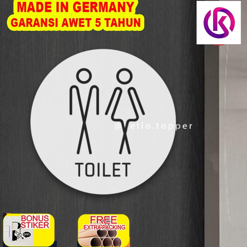 

Murah Toilet Signage Akrilik Bulat - Toilet | Sign WC | Restroom