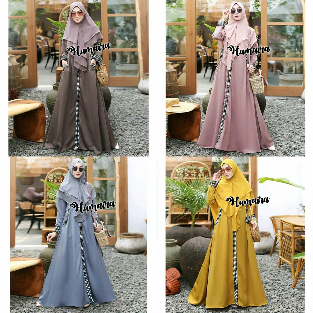 Bisa COD AZIZAH SYARI – Fashion Muslim Ootd Gamis Syari Pakaian wanita Gamis busui