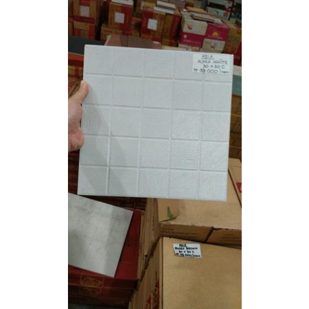 Keramik Lantai Asia Alpha White 30x30 KW3