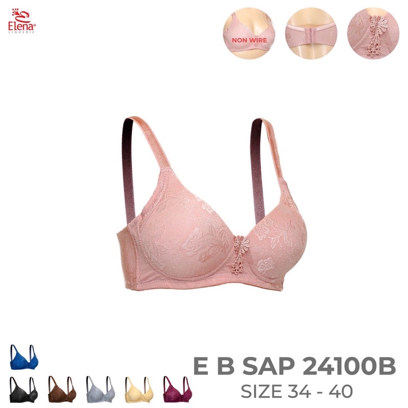 Bra BH Tanpa Kawat Busa Tipis | Elena 24100 | ORIGINAL *
