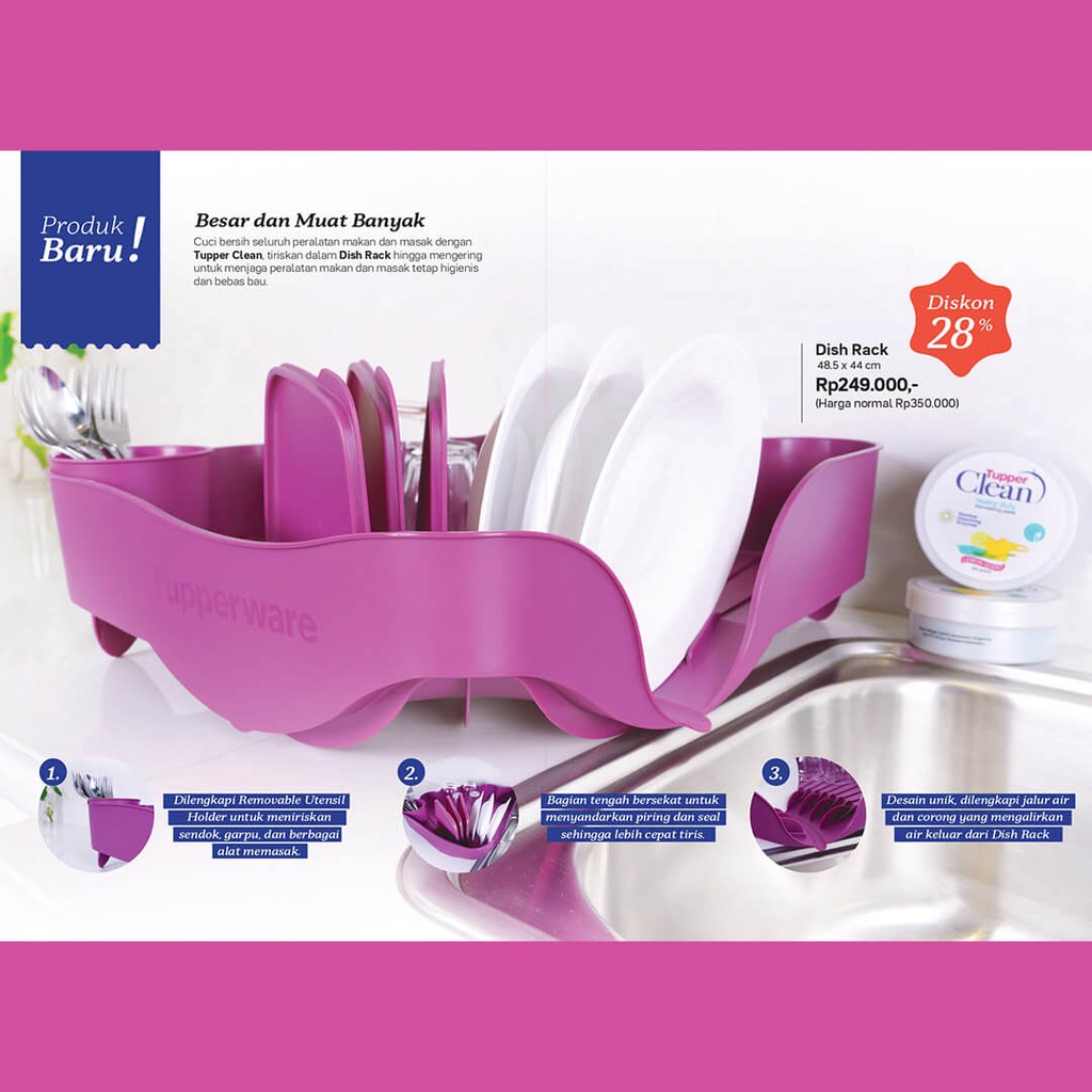 Tupperware Dish Rack Dish Colander Rak Piring