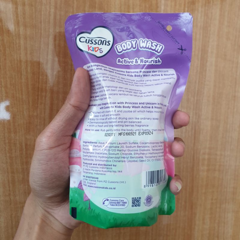 Cussons Kids Naura  Body Wash 250ml Active &amp; Nourish / Sabun Mandi Cair Bayi / Anak POUCH