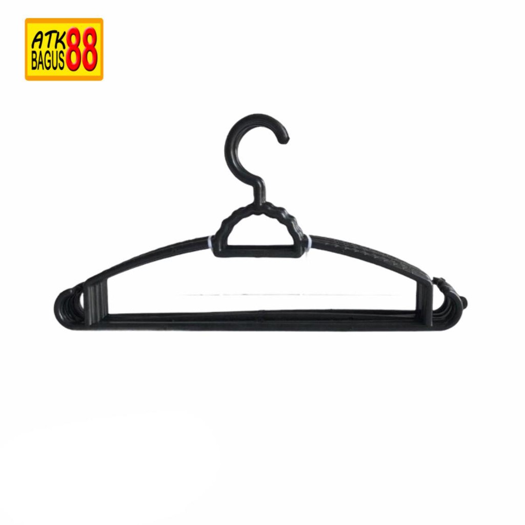 HANGER BAJU BULAT HITAM VALENCIA / GANTUNGAN BAJU Valencia Murah harga/1pcs