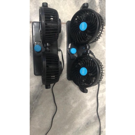 KYZUKU T-303/T-304 Kipas Angin Mobil Double Headed Fan / Kipas Angin Mobil 12Volt/24Volt Kipas Mobil