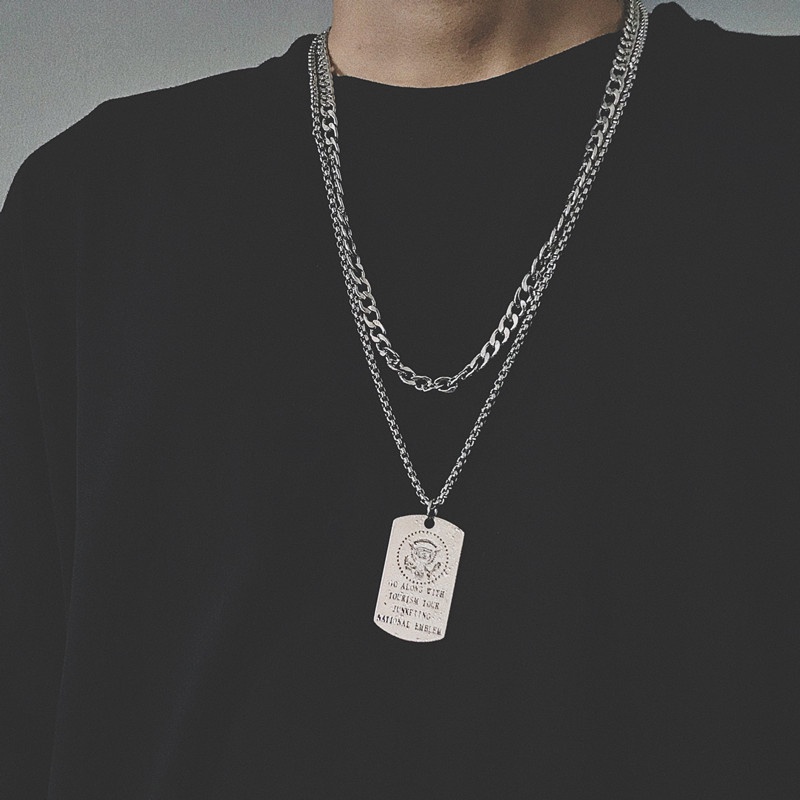 Disco melompat kalung pria dan wanita yang modis in liontin keren hip hop all-match sweater chain St