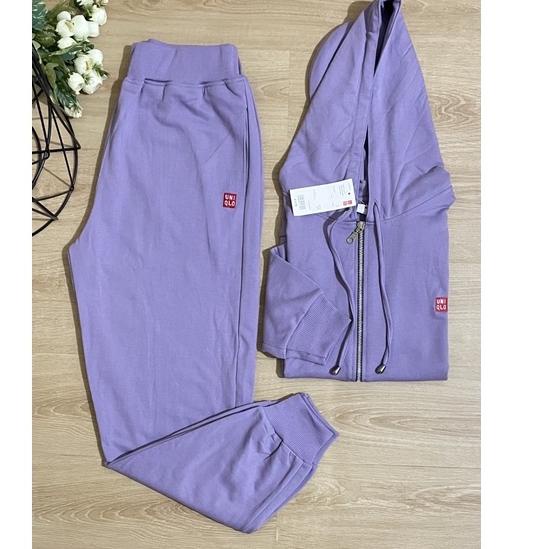 Bagus Banget.. Oneset Uniqlo Setelan Uniqlo One Set Uniqlo Wanita Jaket Sweater Zipper Olahraga Wani