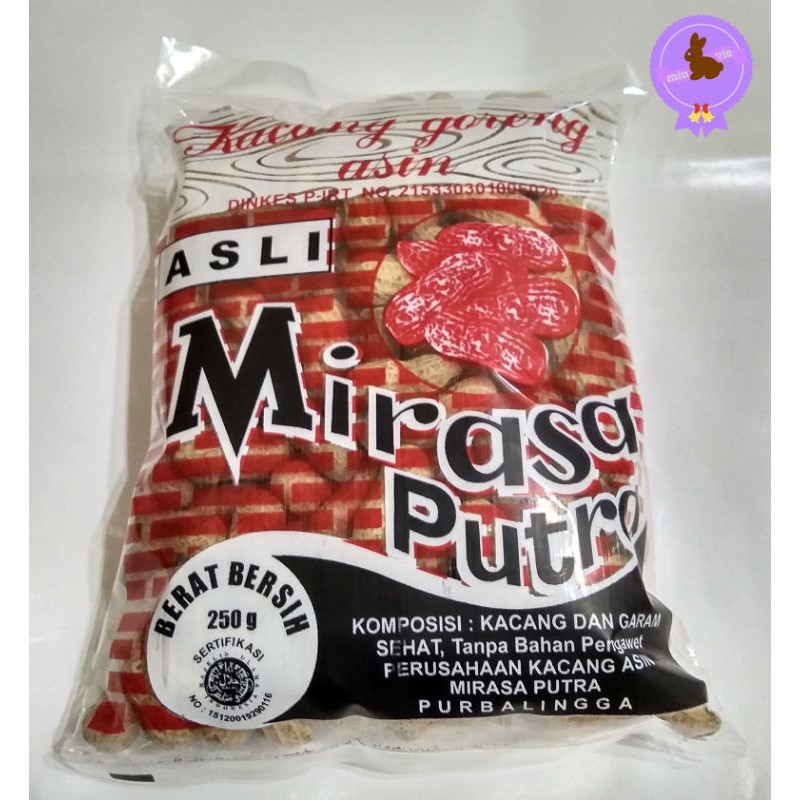 

Kacang Goreng Asin Mirasa Putra 250 gr Khas Purbalingga