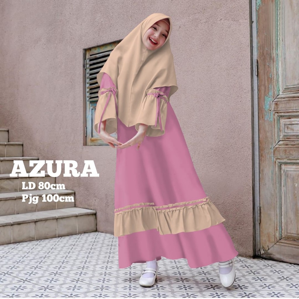 GR GAMIS ANAK TERBARU AZURA SR587 BAHAN SYAKILA PREMIUM HALUS