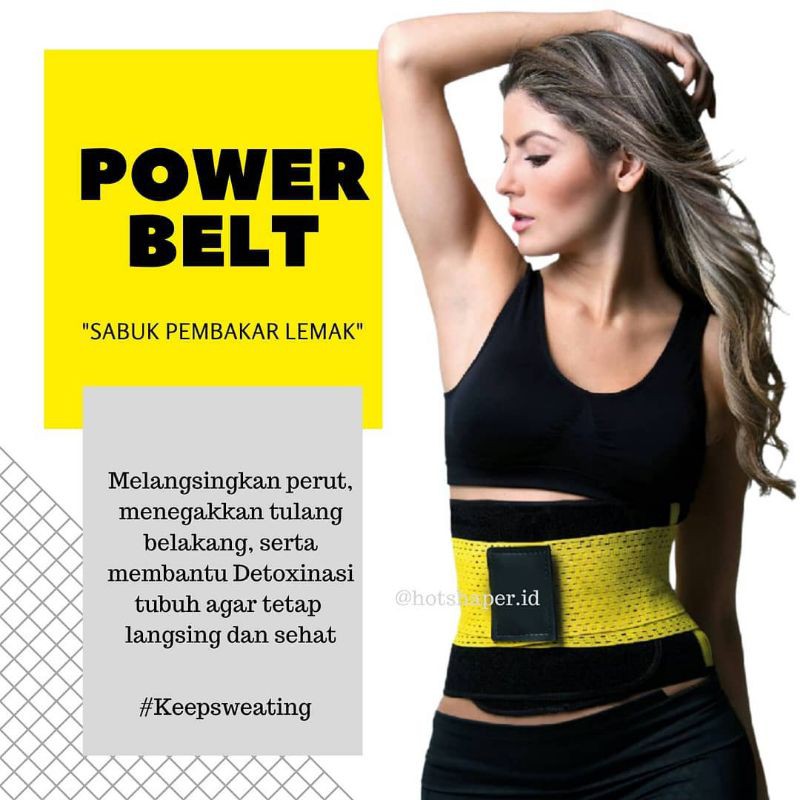 Korset Pelangsing Perut HOT SHAPERS POWER BELT Korset Neotex Sabuk Pengecil Pelangsing Perut Pria Wanita