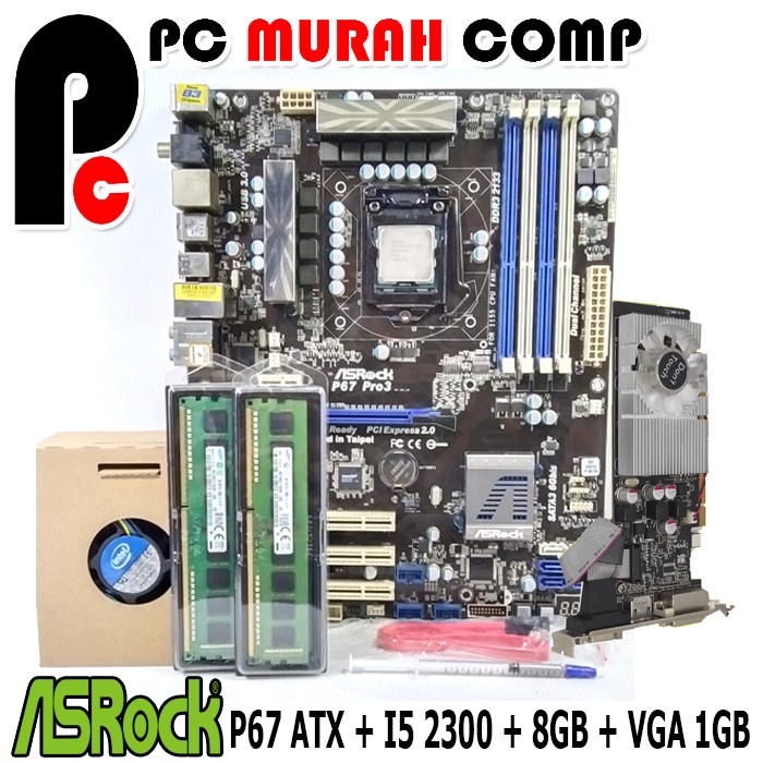 Motherboard Intel Soket 1155 P67  I5 2300