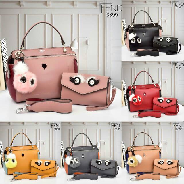 Fendi Peekaboo Monster 3399# 2sisi *set Monster Clutch*